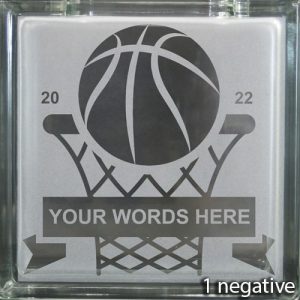 Basketball Glass Block Bank