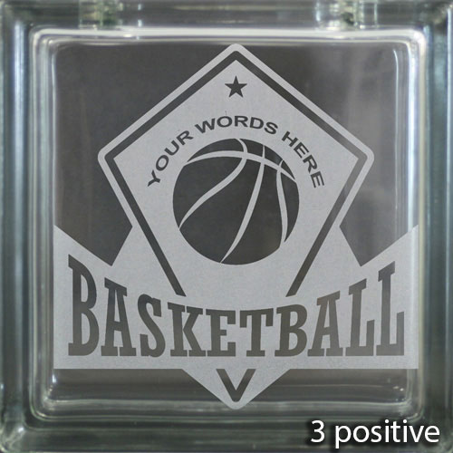 Basketball Glass Block Bank