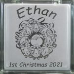 Reindeer Christmas Wreath Negative