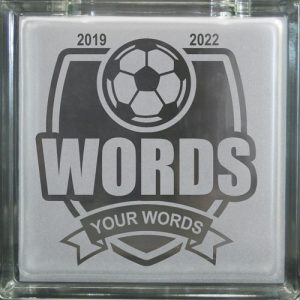 Soccer Glass Block Bank