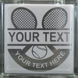 Tennis Glass Block Bank